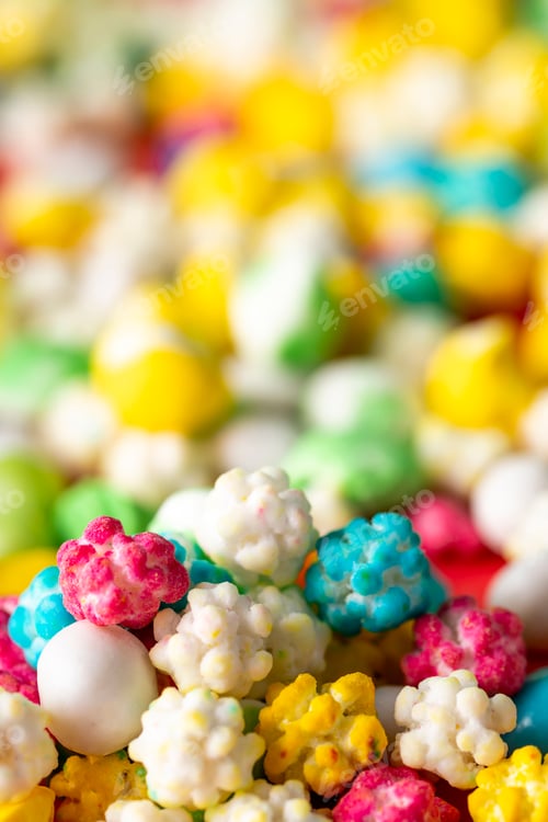 Preview: close up view of colorful sweet sugar candies