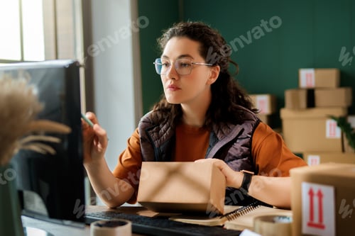 Preview: Woman working in a warehouse