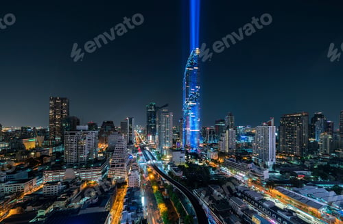Preview: Bangkok Downtown. Thailand. Financial district and business in urban city in Asia.