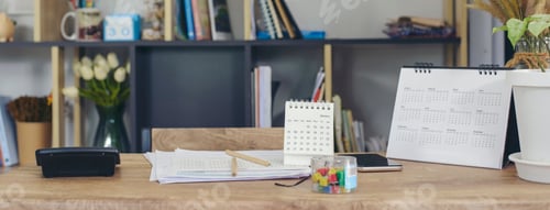Preview: Business executive home office Desk Background concept.