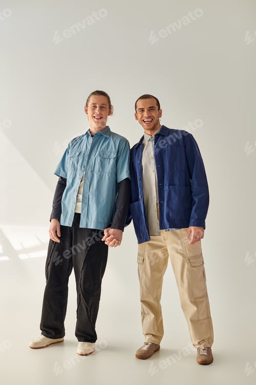 Preview: Harmonious Duo: Two Men in Unified Elegance