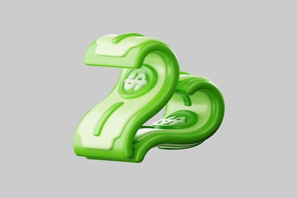 Preview: Green dollar symbol ornament icon