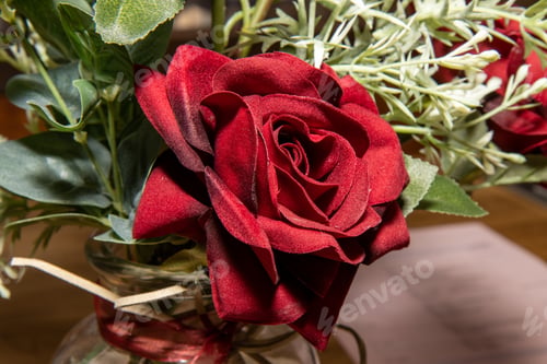 Preview: A Close Up Photo Of A Silk Rose Valentines Day Love Concept