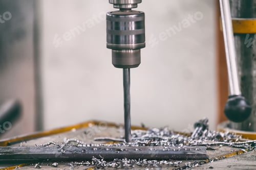 Preview: Drilling in process, closeup