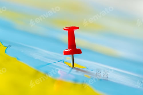 Preview: Travel destination points on a map