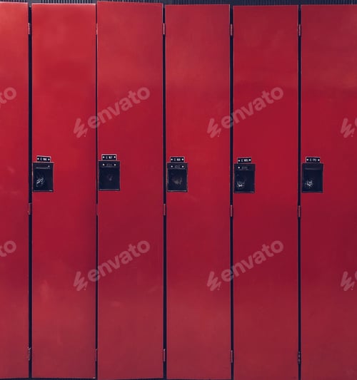 Preview: Red school lockers