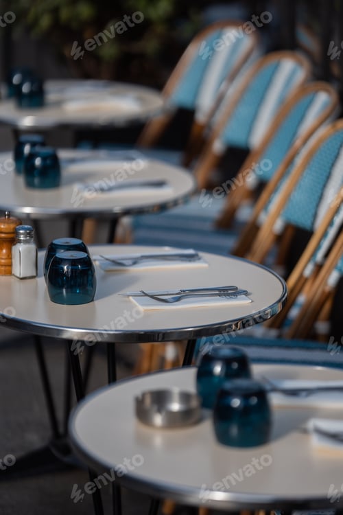 Preview: Outdoor Cafe Setting at Dusk.
