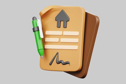 Preview: Contract with pen illustration