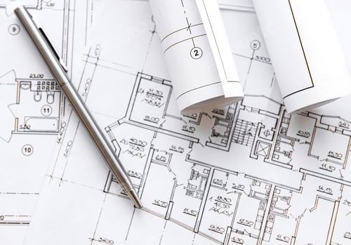 Preview: Architect workplace top view