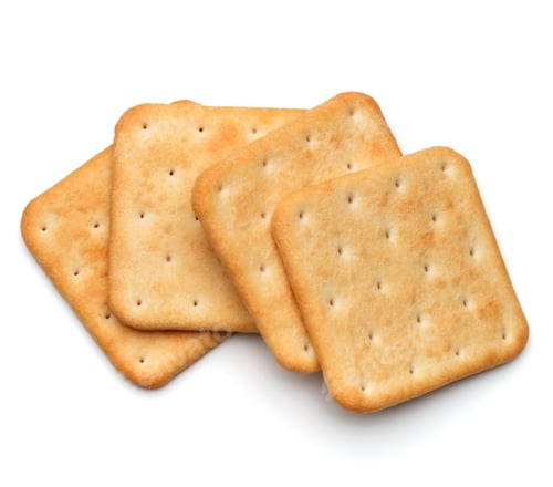 Preview: Dry cracker cookies isolated on white background cutout