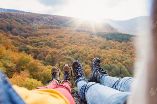 Preview: Unrecognizable couple in autumn nature
