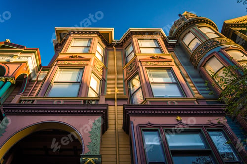 Aperçu: Victorian Houses In San Francisco, California.