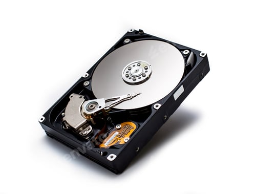 Preview: Hard disk isolated on a white background. Computer HDD Hard Disk Drive. Computer Storage Memory