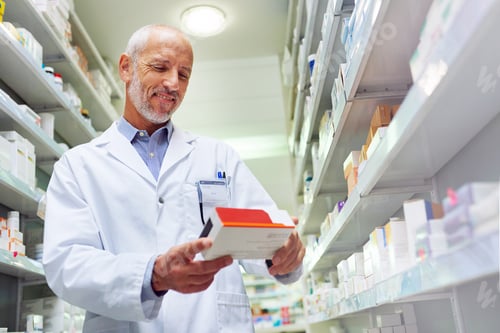 Preview: Shot of a mature pharmacist doing inventory in a pharmacy