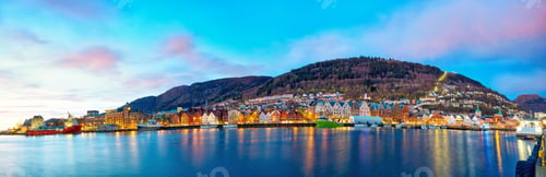Preview: Bergen Bryggen harbor panorama
