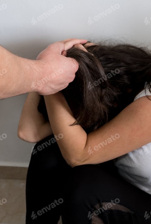 Preview: Woman is a victim of abuse - International day for the elimination of violence against woman concept