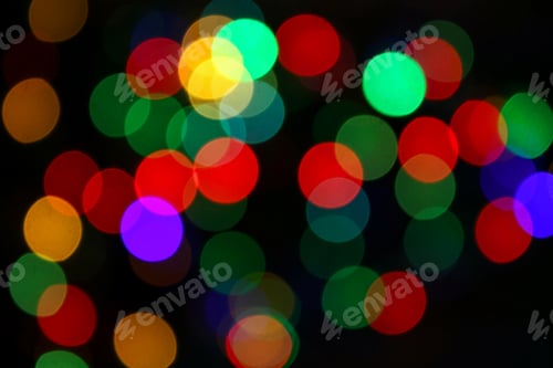 Preview: Unfocused colorful lights, holiday background