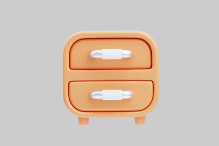 Preview: Cute bedside table orange