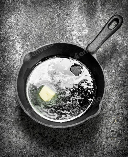 Preview: Butter in an old pan.