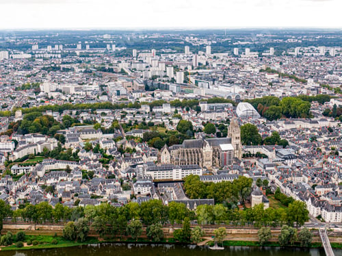 Preview: Aerial view of Tours city, Val-de-Loire