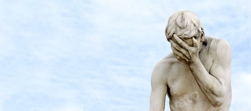 Preview: Facepalm statue - head in hands