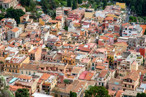 Preview: houses of Taormina city, Sicily, Italy