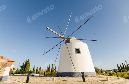 Preview: Traditional Portuguese windmill at Castro Marim, Algarve, Portugal