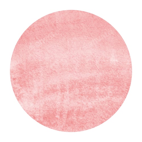Preview: Red hand drawn watercolor circular frame background texture with stains. Modern design element