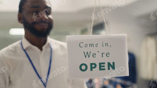 Preview: Retail clerk opens clothing store