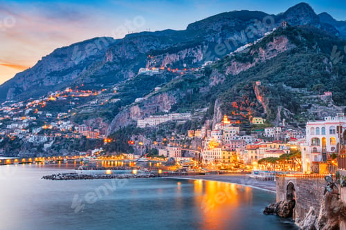 Preview: Amalfi, Italy Coastal Town Skyline on the Tyrrhenian Sea