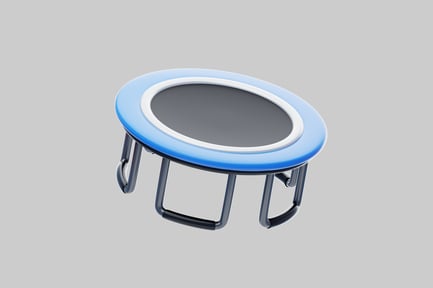 Preview: Kids blue indoor mini trampoline