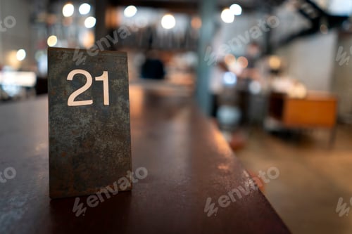 Preview: Table number on a coffee table