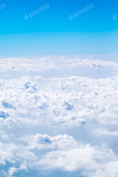 Preview: Aerial view of cloud and sky from airplane,Nature background