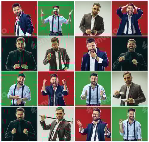 Preview: Man Expressions and Poses Wearing Blazers and Suits