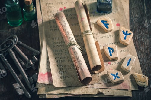 Preview: Original rune stones based on futhark alphabet
