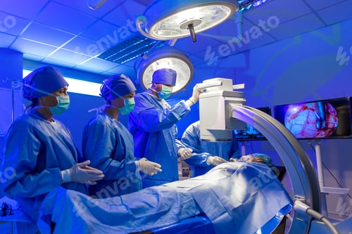 Preview: Surgeons Performing Operation in Modern Hospital Room