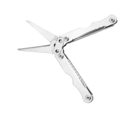 Preview: Steel multitool isolated on white background
