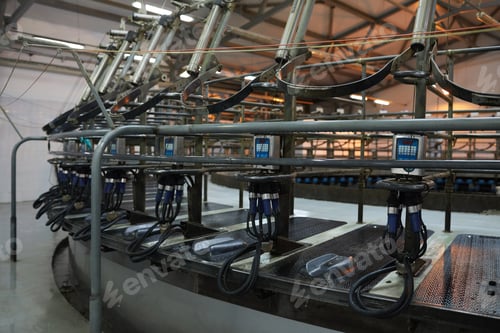 Preview: Industrial Milking Machine at Dairy Farm