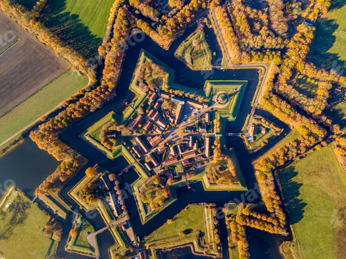 Preview: Aerial view of Fortification village of Bourtange