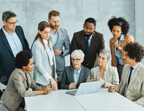 Preview: young business people meeting office teamwork group success corporate senior