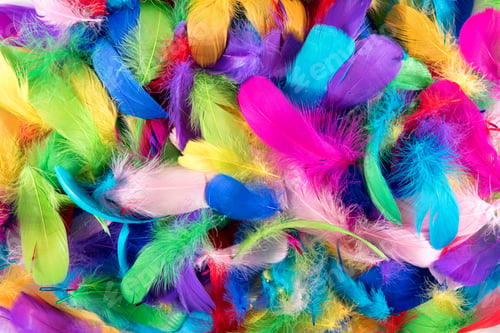 Preview: Background texture of brightly colored feathers