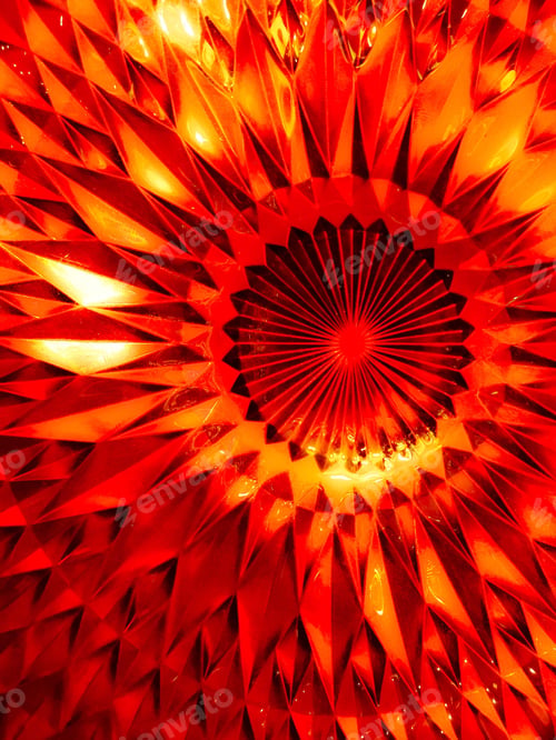 Preview: Glowing orange glass abstract
