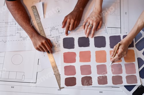 Preview: Architects working on color choice for interior