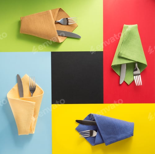 Preview: knife and fork at napkin