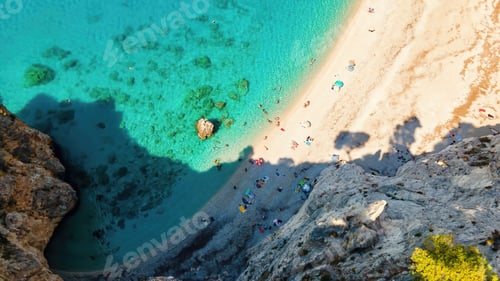 Preview: Aerial drone view of the Ionian Sea coast of Zakynthos, Greece