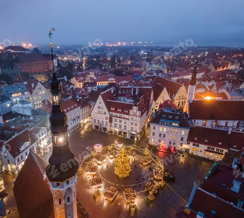 Preview: Aerial view to Tallinn Christmas market