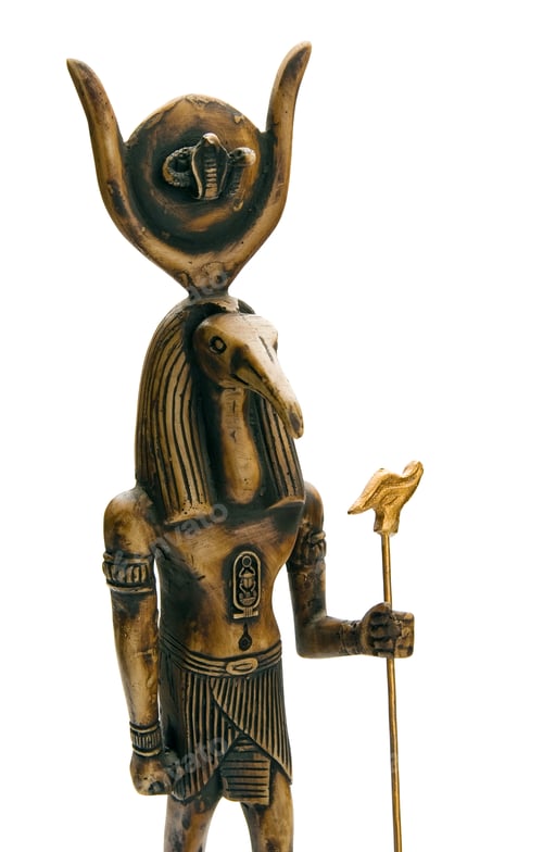 Preview: Egyptian Statue, isolated on white background