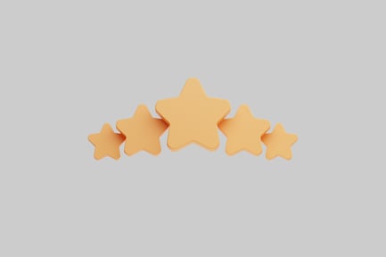 Preview: Golden rating stars technology feedback