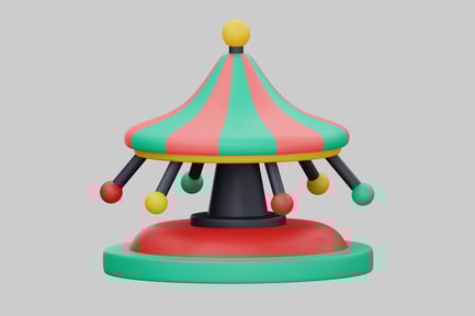Preview: Carousel playful miniature decoration