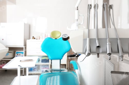 Preview: Set of professional instruments in dentist's office